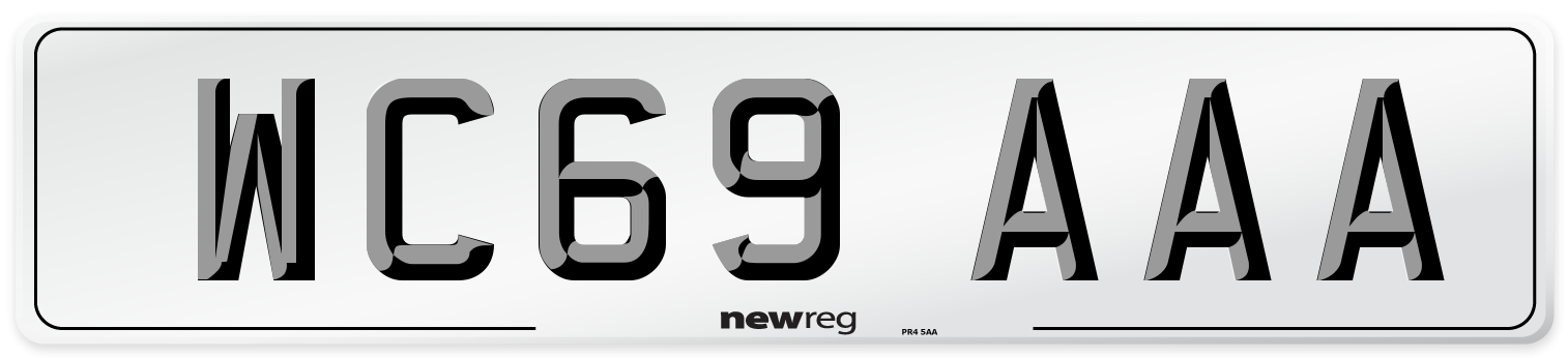WC69 AAA Number Plate from New Reg